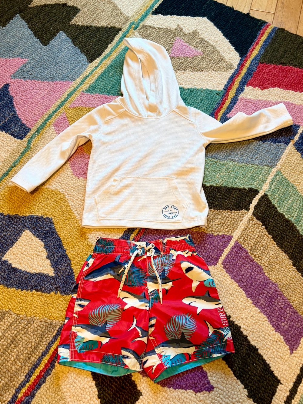 Baby GAP Hooded rash guard & swim trunks